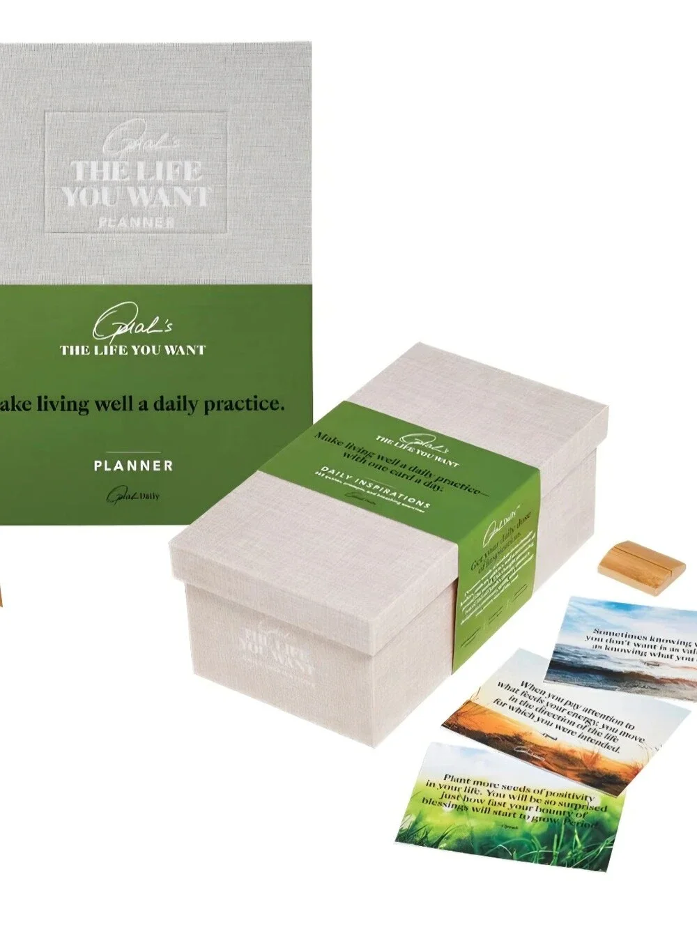 The Life You Want™ Daily Inspiration Cards – Beige and Planner. *NEW